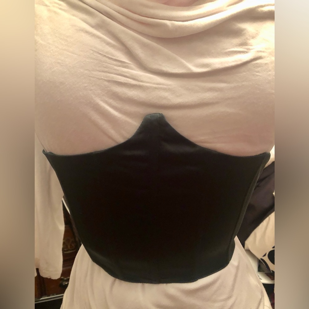 Sexy satin Cupless corset XS zipper